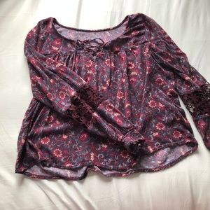 Floral Hollister Top